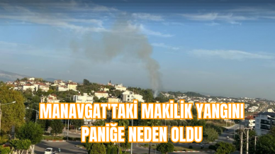 Manavgat'taki makilik yangını paniğe neden oldu