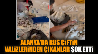 Alanya'da Rus çiftin valizlerinden çıkanlar şok etti