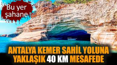 Antalya-Kemer sahil yoluna yaklaşık 40 km mesafede