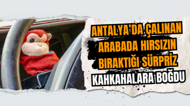 Antalya’da Çalınan Arabada Hırsızın Bıraktığı Sürpriz: Kahkahalara boğdu