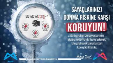 MESKİ Mersin'de su sayaçlarındaki donma riskine karşı vatandaşları uyardı!