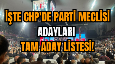 İşte CHP'de Parti Meclisi Adayları Tam Aday Listesi!