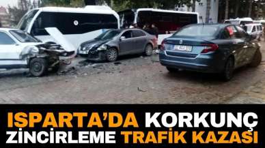 Isparta’da korkunç zincirleme trafik kazası: 1 yaralı