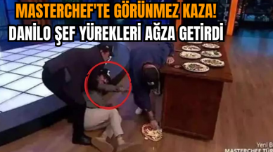 MasterChef'te görünmez kaza! Danilo Şef yürekleri ağza getirdi