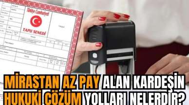 Mirastan Az Pay Alan Kardeşin Hukuki Çözüm Yolları Nelerdir?