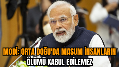 Modi: Orta Doğu'da masum insanların ölümü kabul edilemez