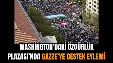 Washington’daki Özgürlük Plazası’nda Gazze’ye Destek Eylemi