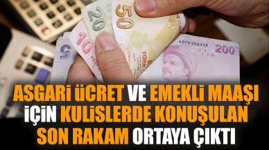 Asgari ücret ve emekli maaşı için kulislerde konuşulan son rakam ortaya çıktı