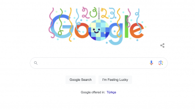 Google yeni yıla renkli Doodle ile merhaba dedi!