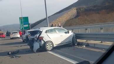 Kuzey Marmara Otoyolu'nda zincirleme kaza: 8 araç birbirine girdi