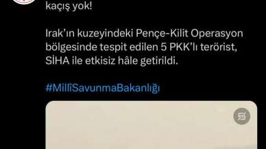 MSB: Pençe-Kilit Operasyon bölgesinde 5 P*K'lı SİHA ile etkisiz hale getirildi