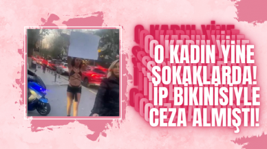 O Kadın Yine Sokaklarda! İp Bikinisiyle Ceza Almıştı!