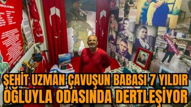 Şehit uzman çavuşun babası 7 yıldır oğluyla odasında dertleşiyor