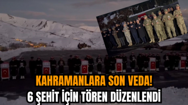 Kahramanlara son veda! Hakkari'de şehitler için tören düzenlendi