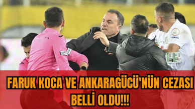 Son Dakika! PFDK cezaları açıkladı: Faruk Koca ve Ankaragücü'nün cezası artık belli!