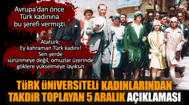 Türk üniversiteli kadınlarından 5 Aralık açıklaması