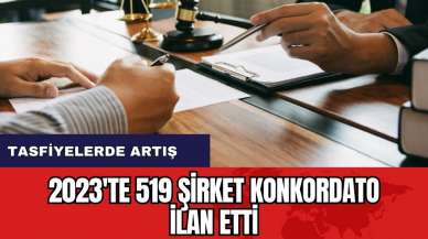 Tasfiyelerde artış: 2023'te 519 şirket konkordato ilan etti