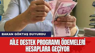 Bakan Göktaş duyurdu: Aile Destek Programı ödemeleri hesaplara geçiyor