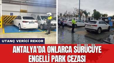 Antalya'da onlarca sürücüye engelli park cezası