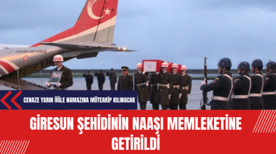 Giresun şehidinin naaşı memleketine getirildi