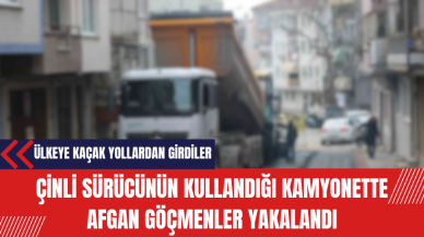 Çinli sürücünün kullandığı kamyonette Afgan göçmenler yakalandı