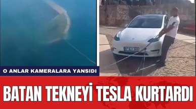 Batan tekneyi Tesla kurtardı