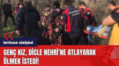 Genç kız Dicle Nehri'ne atlayarak ölmek istedi!