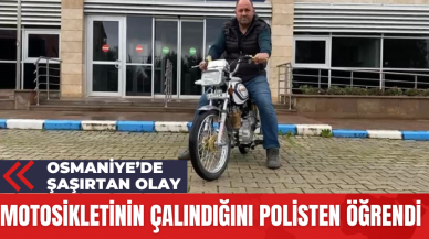 Motosikletinin çalındığını polisten öğrendi