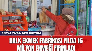 Antalya'da dev üretim: Halk ekmek fabrikası yılda 16 milyon ekmeği fırınladı