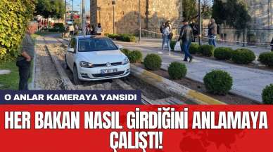 Her bakan nasıl girdiğini anlamaya çalıştı! O anlar kameraya yansıdı