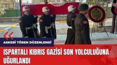 Ispartalı Kıbrıs gazisi son yolculuğuna uğurlandı