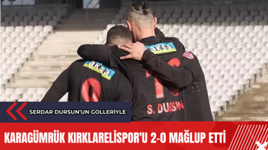 Karagümrük Kırklarelispor'u 2-0 mağlup etti