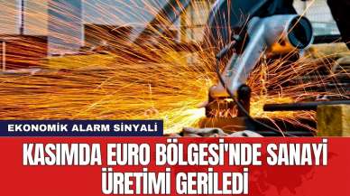 Kasımda Euro Bölgesi'nde sanayi üretimi geriledi