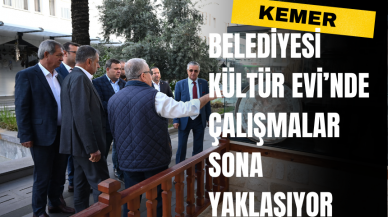 Kemer Belediyesi Kültür Evi’nde Çalışmalar Sona Yaklaşıyor