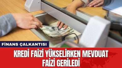 Kredi faizi yükselirken mevduat faizi geriledi