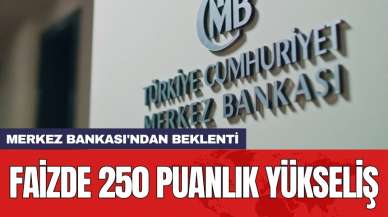 Merkez Bankası'ndan beklenti: Faizde 250 puanlık yükseliş