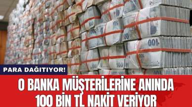 O banka müşterilerine anında 100 bin TL nakit veriyor