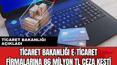 Ticaret Bakanlığı e-ticaret firmalarına 86 Milyon TL ceza kesti