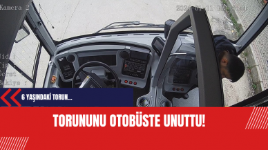 Torununu otobüste unuttu!