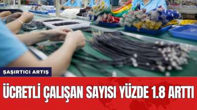 Ücretli çalışan sayısı yüzde 1.8 arttı