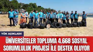 Üniversiteler topluma 4.668 sosyal sorumluluk projesi ile destek oluyor