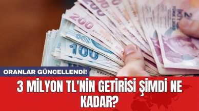 Oranlar güncellendi: 3 Milyon TL'nin getirisi şimdi ne kadar?