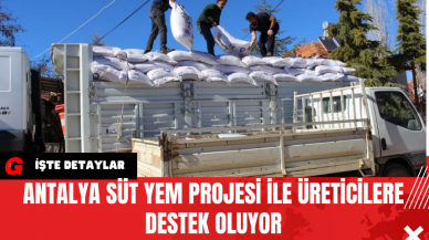 Antalya Süt Yem Projesi ile Üreticilere Destek Oluyor