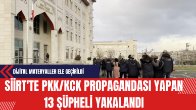 Siirt'te P*K/K*K Propagandası Yapan 13 Şüpheli Yakalandı