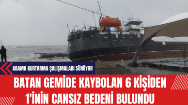 Batan Gemide Kaybolan 6 Kişiden 1'inin Cansız Bedeni Bulundu