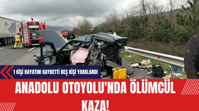 Anadolu Otoyolu'nda Ölümcül Kaza: 1 Kişi Hayatını Kaybetti Beş Kişi Yaralandı