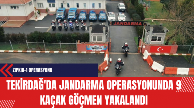 Tekirdağ'da Jandarma Operasyonunda 9 Kaçak Göçmen Yakalandı