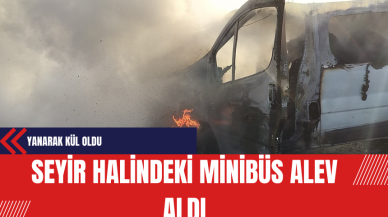 Orhangazi'de Mutfak Malzemeleri Taşıyan Minibüs Alev Aldı Yanarak Kül Oldu