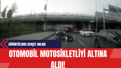 Motosikletliyi Altına Alan Otomobil: Görüntülerde Dehşet Anları