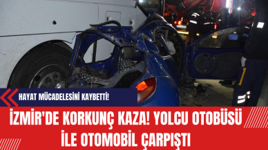 İzmir Kemalpaşa'da Yolcu Otobüsü ile Otomobil Çarpıştı: 4 Yaralı